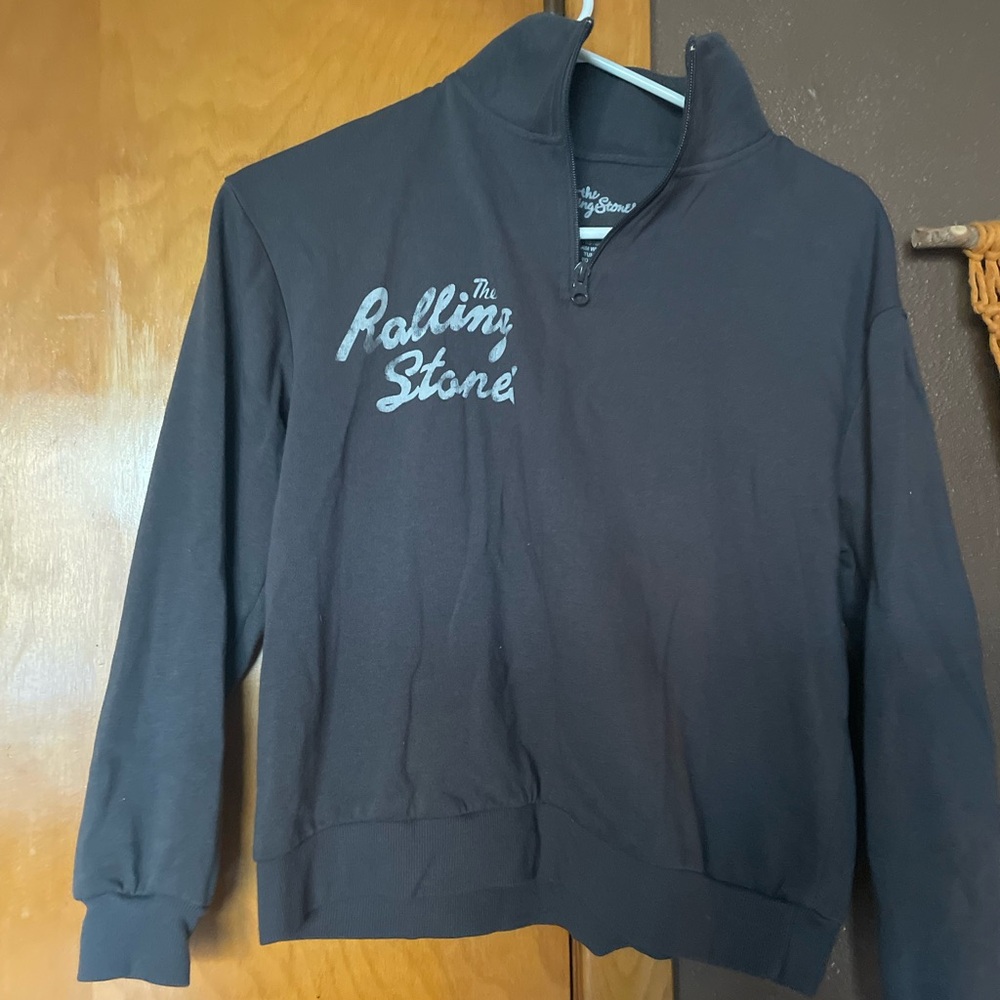 The Rolling Stones Charcoal Half-Zip Sweatshirt
